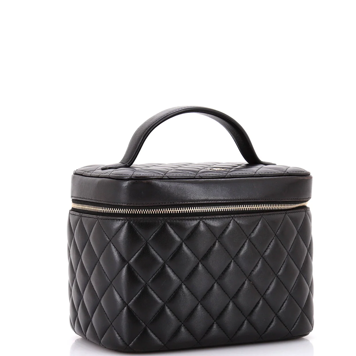 Cosmetic Case Quilted Lambskin Small - Deep Luxury