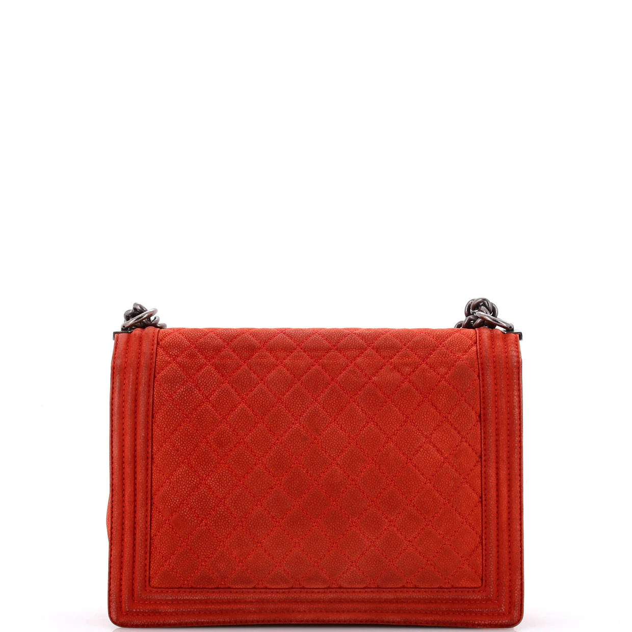 Boy Flap Bag Quilted Matte Caviar Large - Deep Luxury