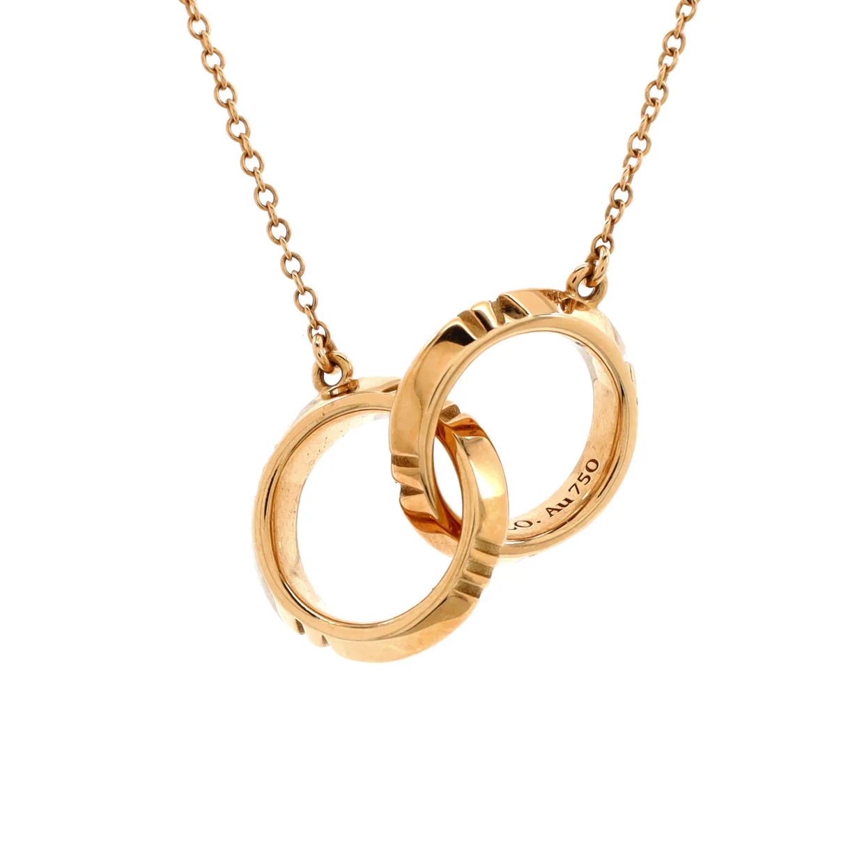 Atlas X Closed Interlocking Pendant Necklace 18K Rose Gold - Deep Luxury