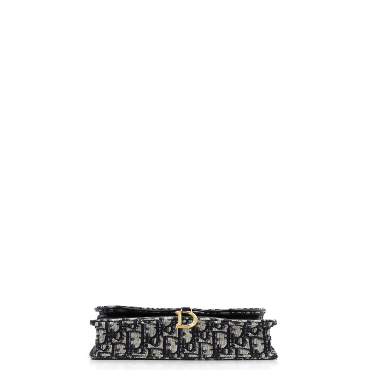 Saddle Chain Clutch Oblique Canvas - Deep Luxury