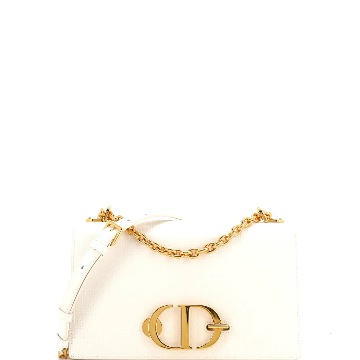 30 Montaigne Chain Flap Bag Micro Cannage Calfskin - Deep Luxury