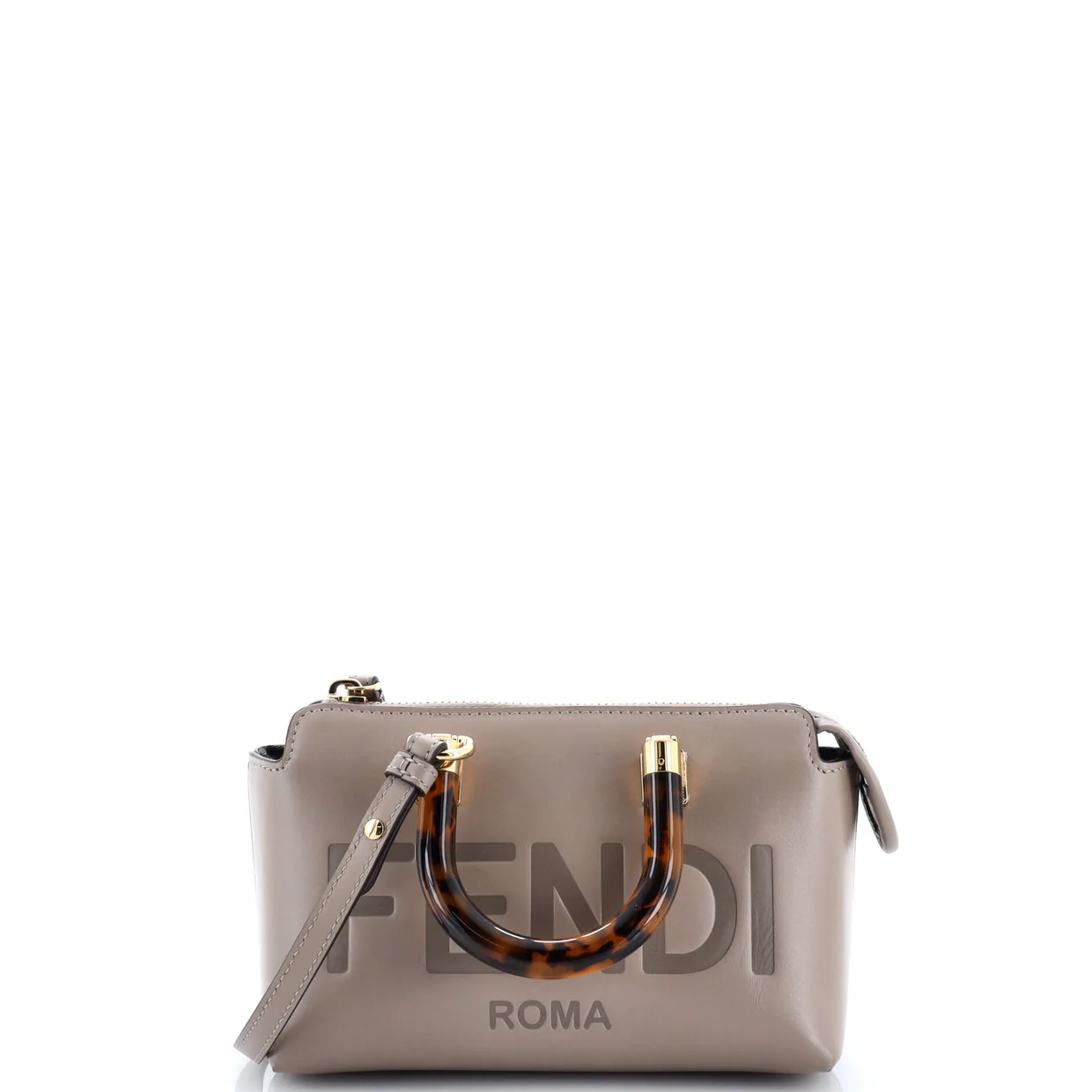Logo By The Way Top Handle Bag Embossed Leather Mini - Deep Luxury