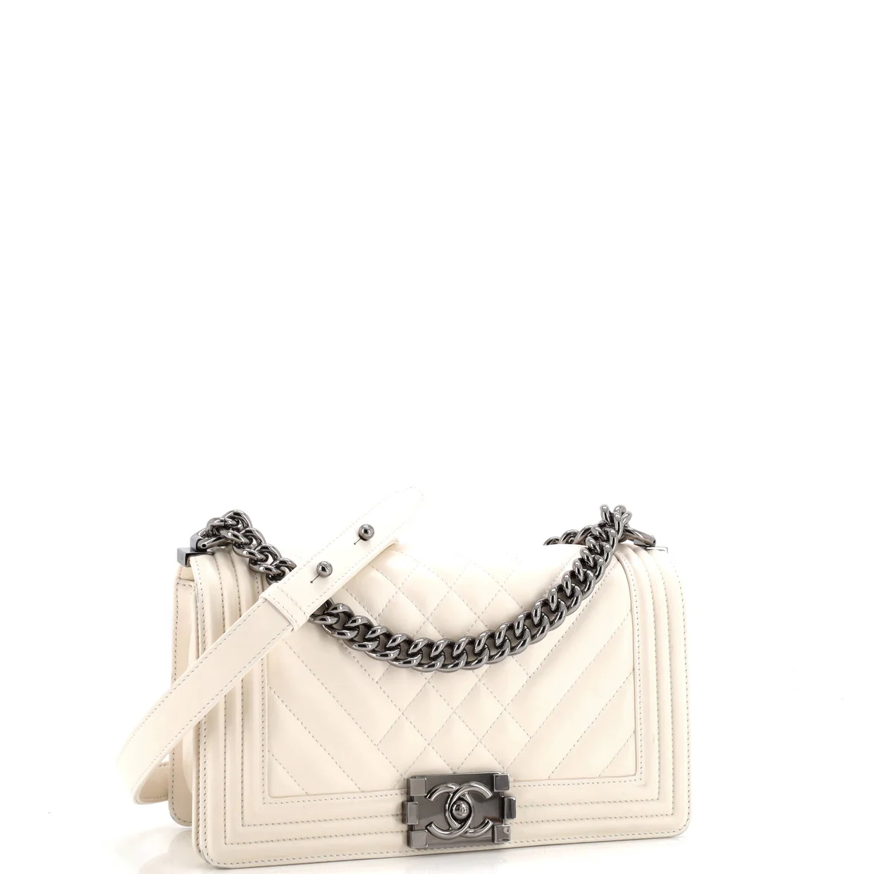 Boy Flap Bag Chevron Lambskin Old Medium - Deep Luxury