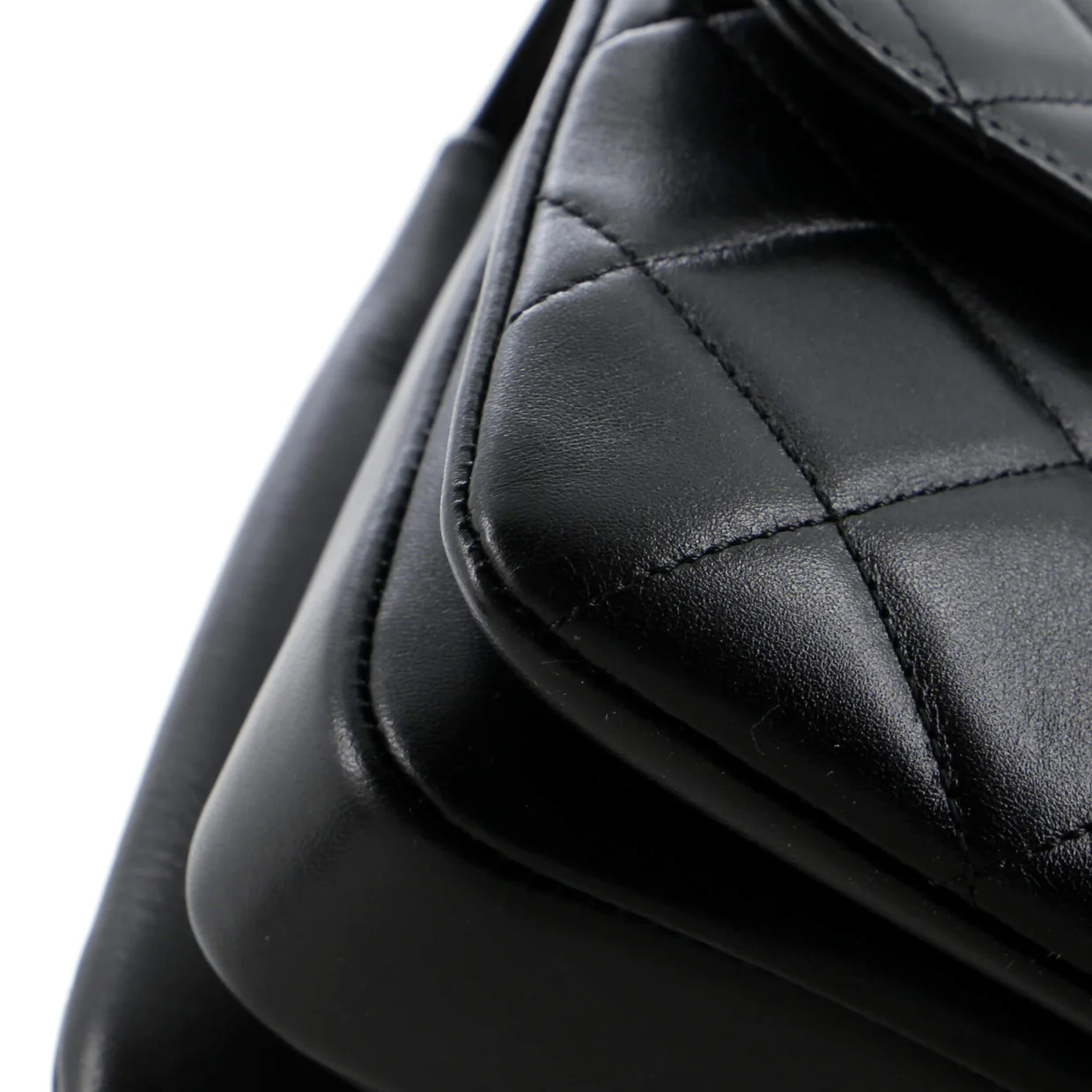 So Black Trendy CC Top Handle Bag Quilted Lambskin Small - Deep Luxury