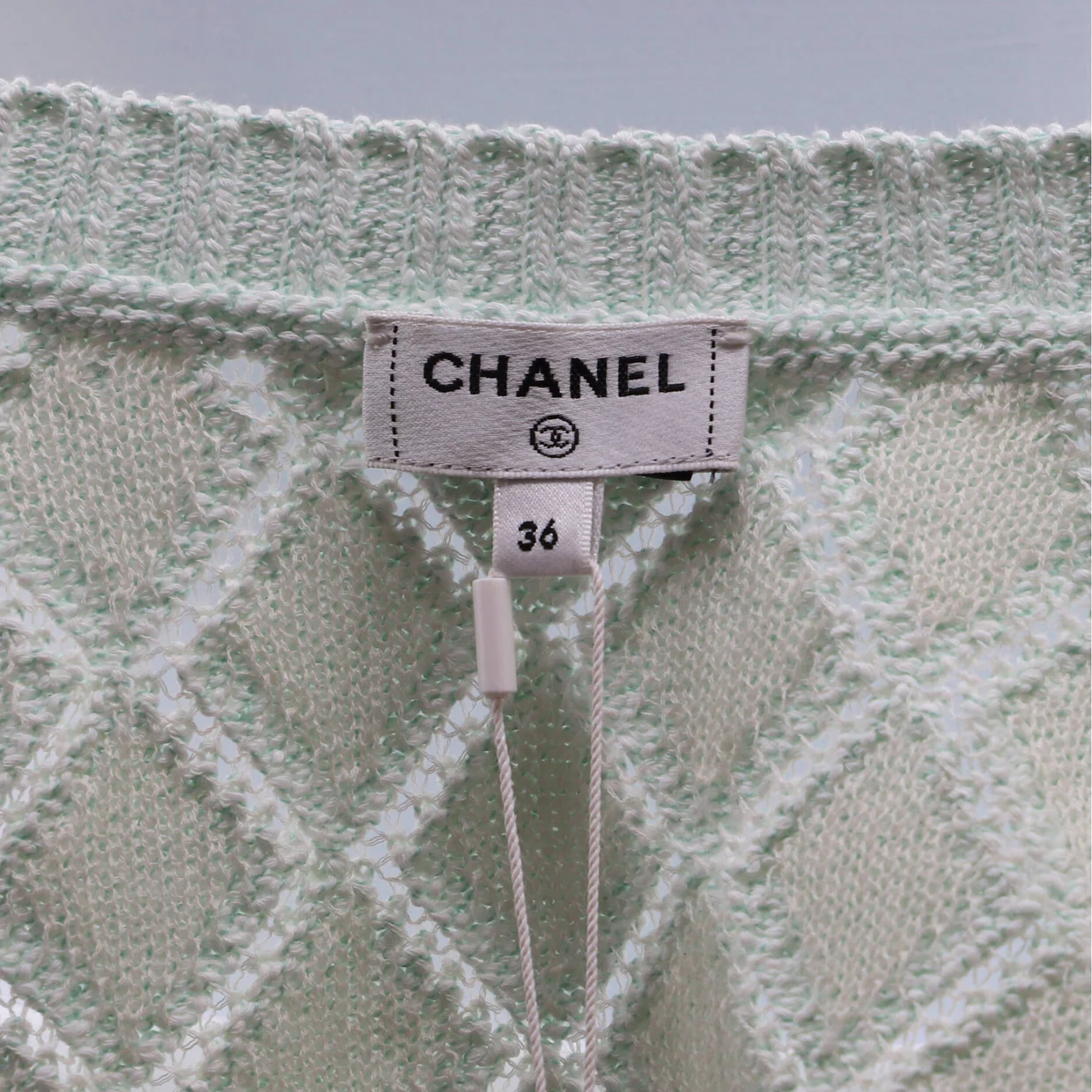 Women's CC Crystal Buttons Two Pocket Crewneck Cardigan Cotton Blend - Deep Luxury