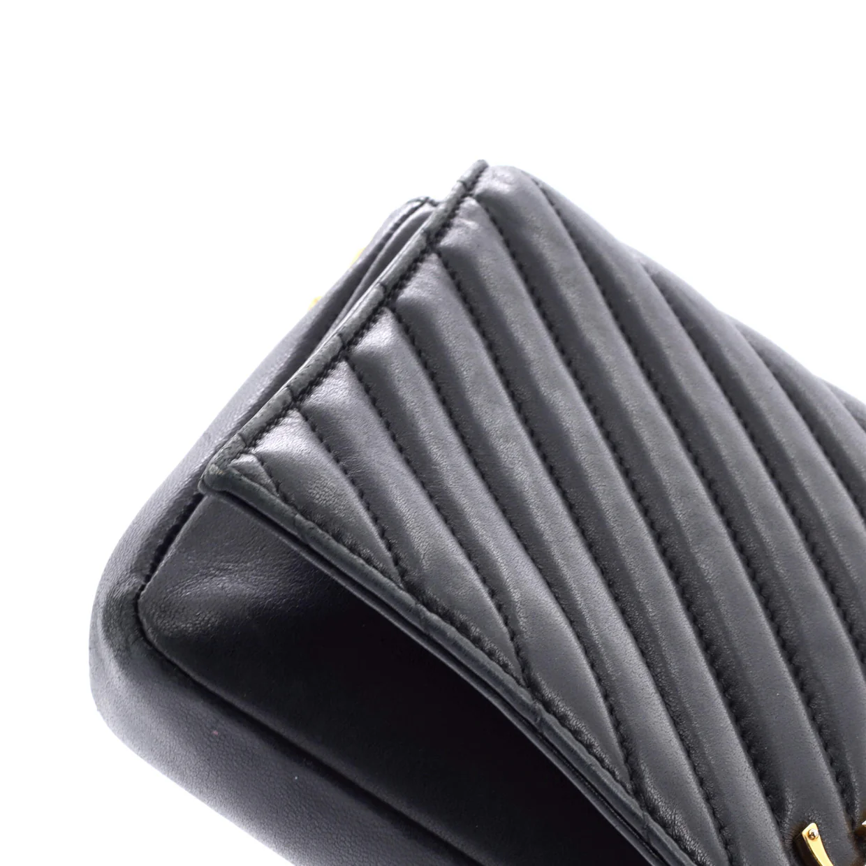 Kate 99 Flap Bag Chevron Leather Medium - Deep Luxury