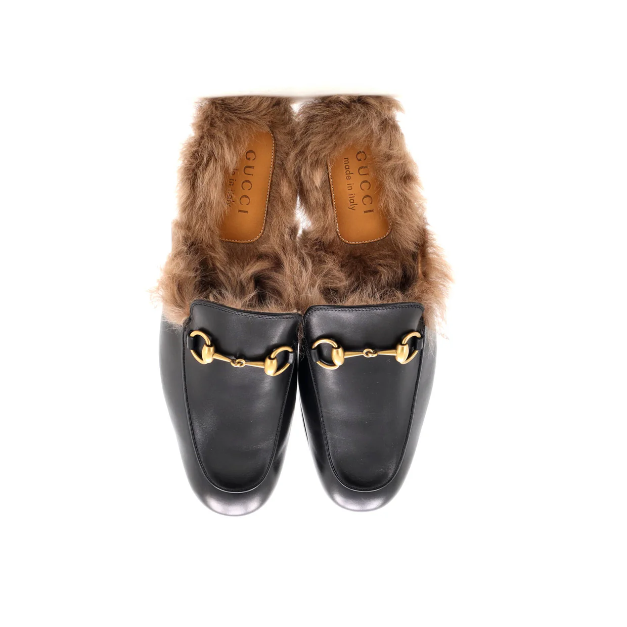 Men's Princetown Mules Leather with Fur - Deep Luxury