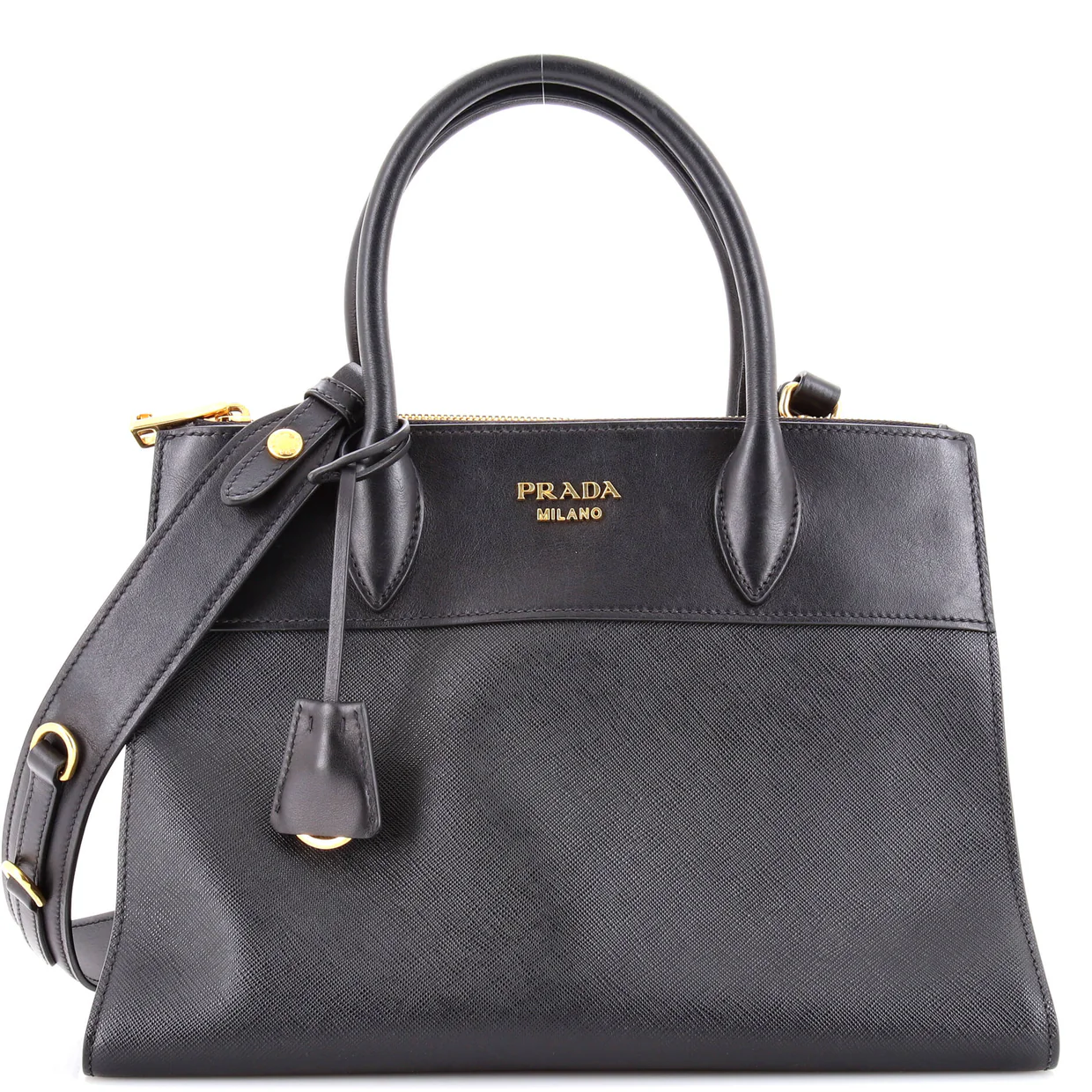 Paradigme Tote Saffiano with City Calf Medium - Deep Luxury