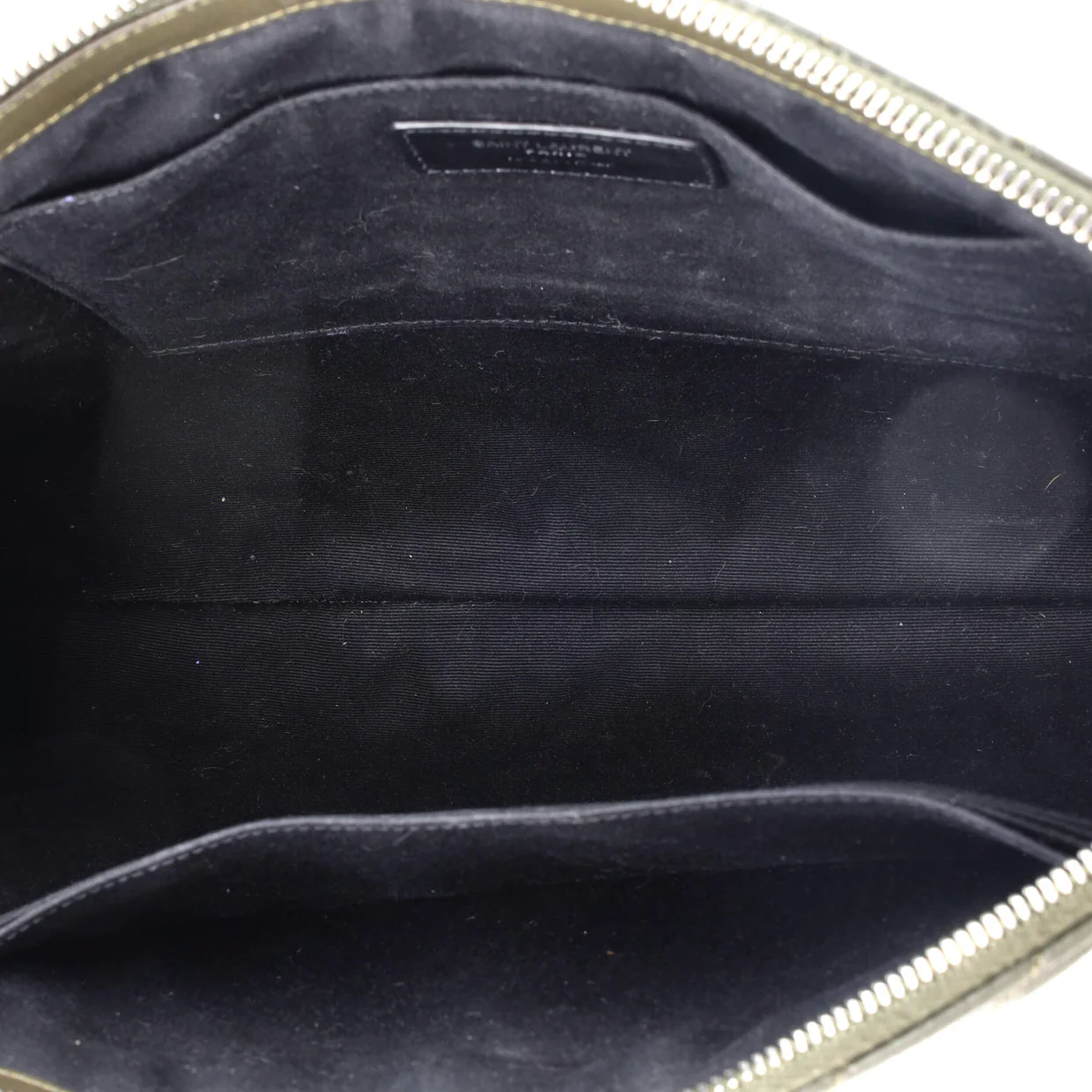 Classic Monogram Wristlet Pouch Matelasse Chevron Leather Large - Deep Luxury