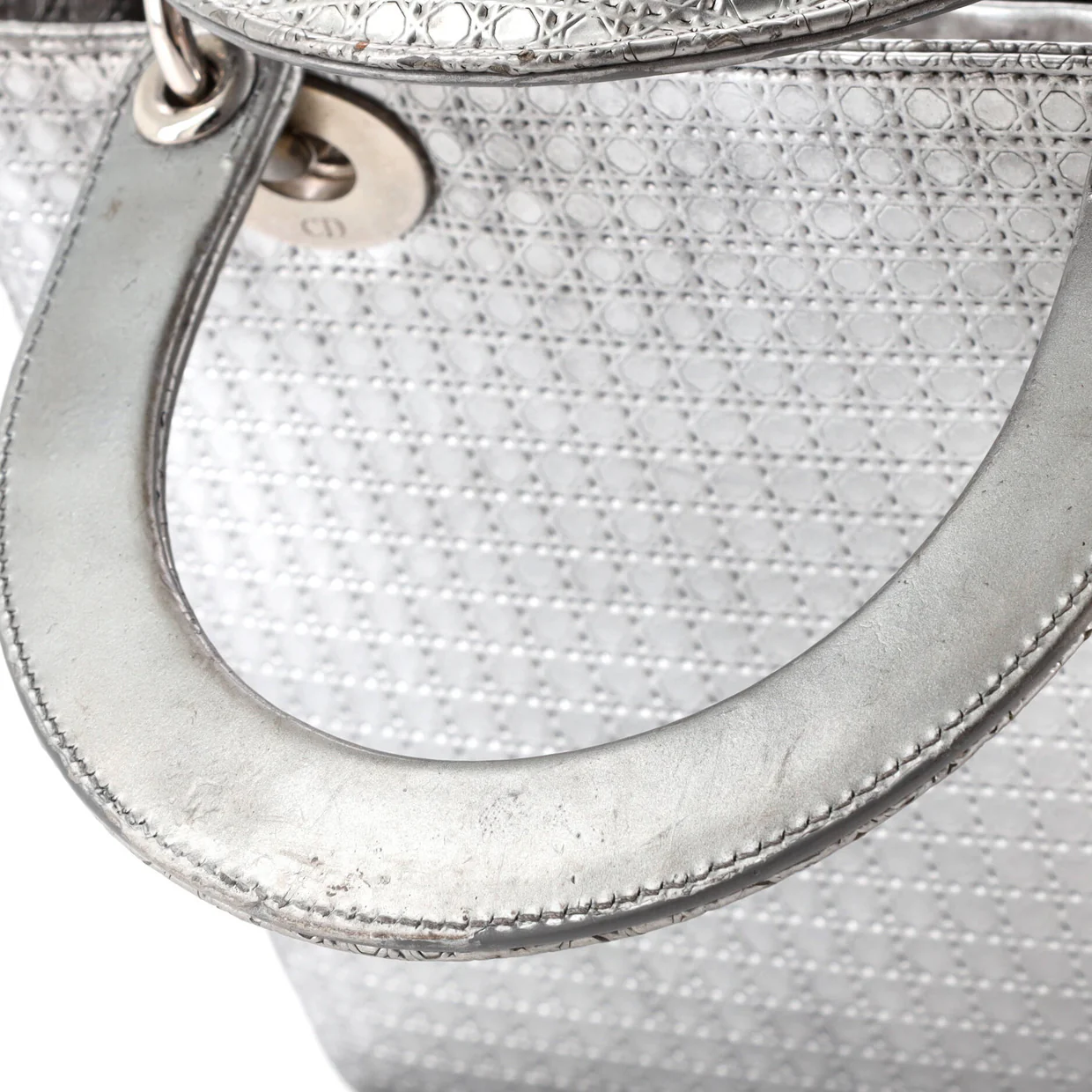 Lady Dior Bag Micro Cannage Metallic Calfskin Medium - Deep Luxury