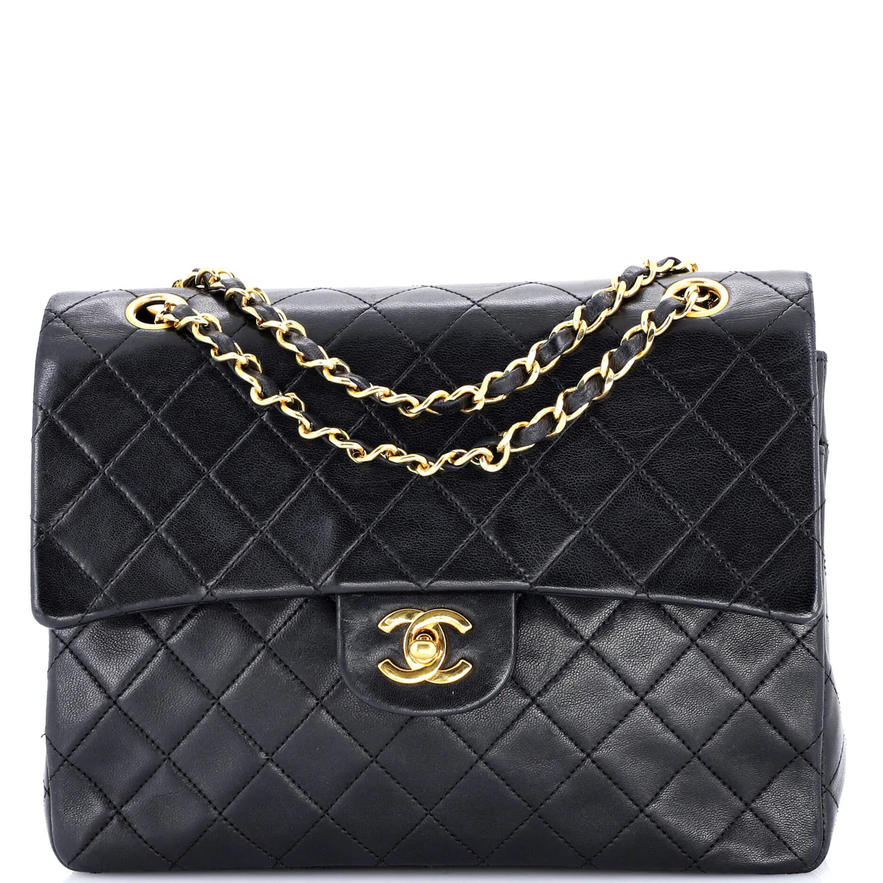Vintage Square CC Flap Bag Quilted Lambskin Medium - Deep Luxury