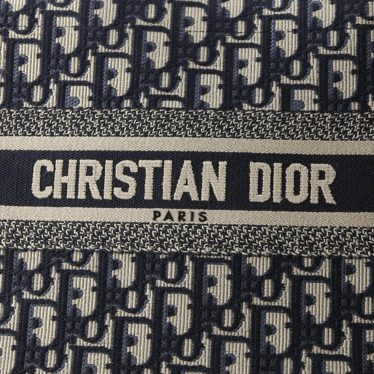 Book Tote with Strap Oblique Canvas Small - Deep Luxury