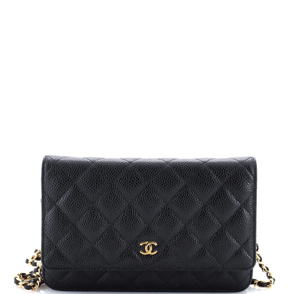 Wallet on Chain Quilted Caviar - Deep Luxury