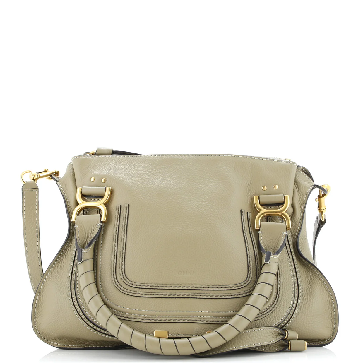 Marcie Satchel Leather Medium - Deep Luxury