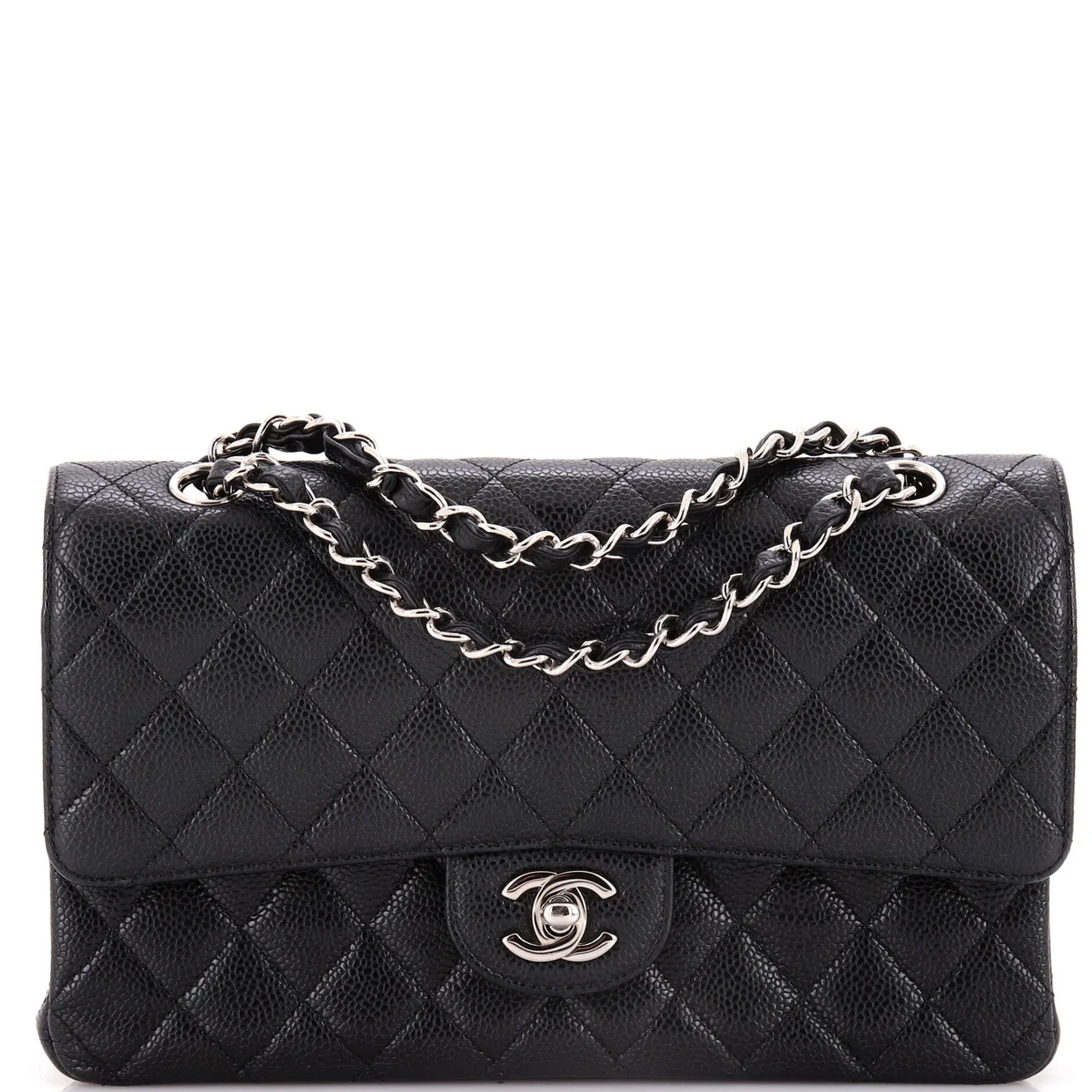 Vintage Classic Double Flap Bag Quilted Caviar Medium - Deep Luxury