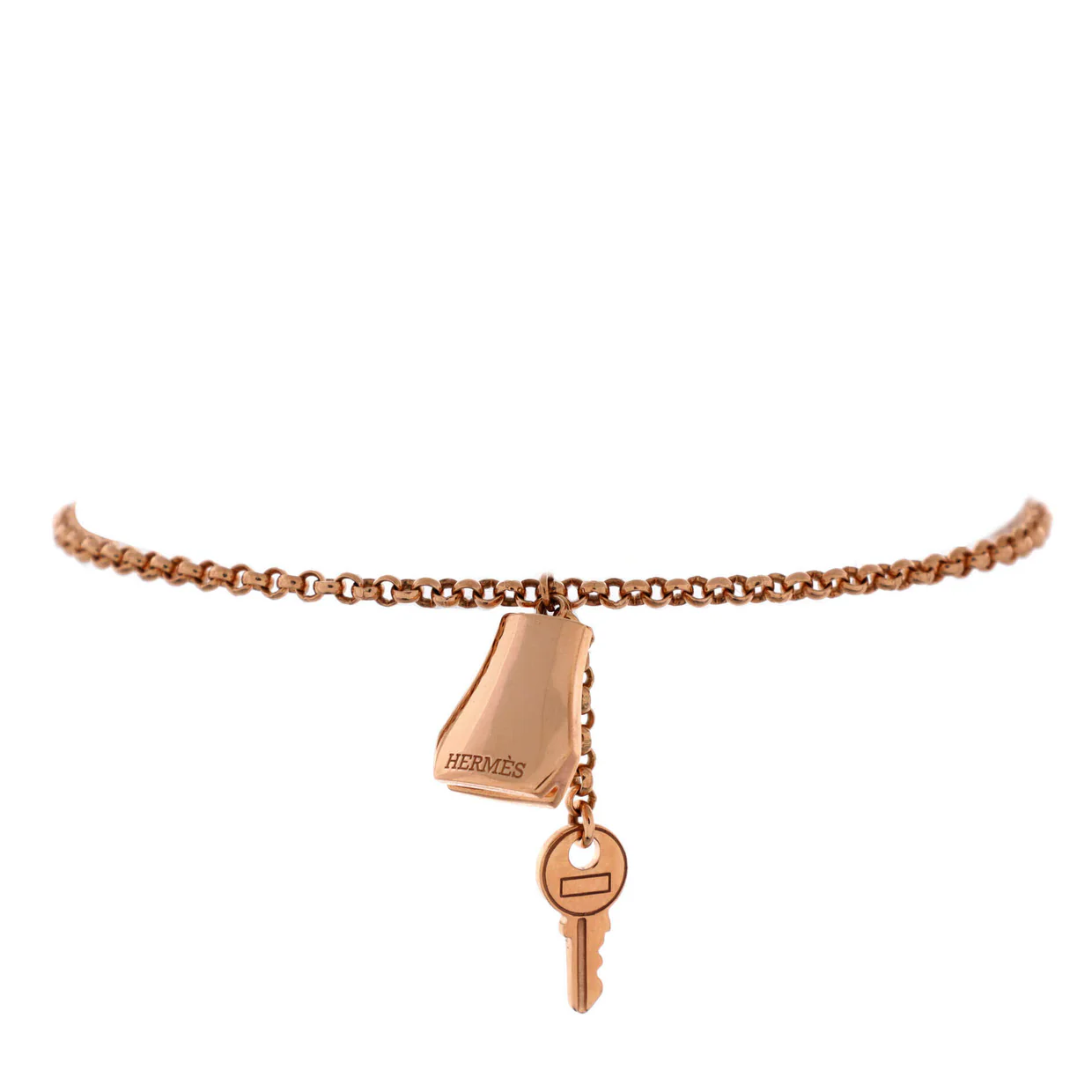 Kelly Clochette Chain Bracelet 18K Rose Gold Small - Deep Luxury