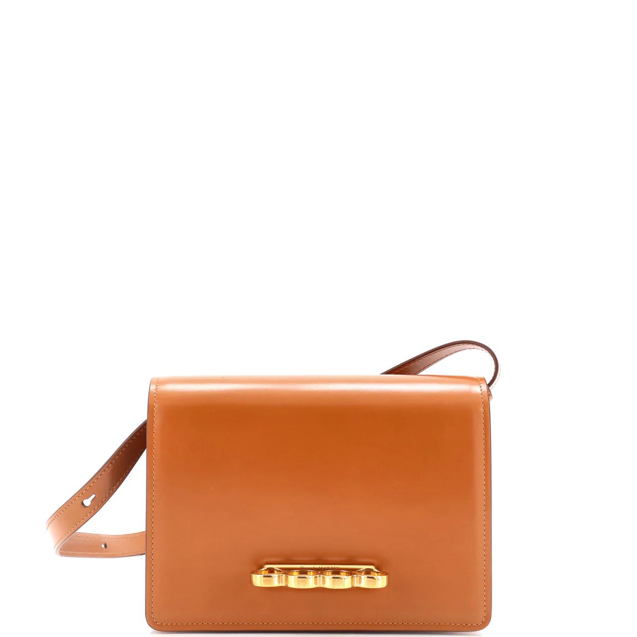 Four Ring Flap Shoulder Bag Leather Small - Deep Luxury
