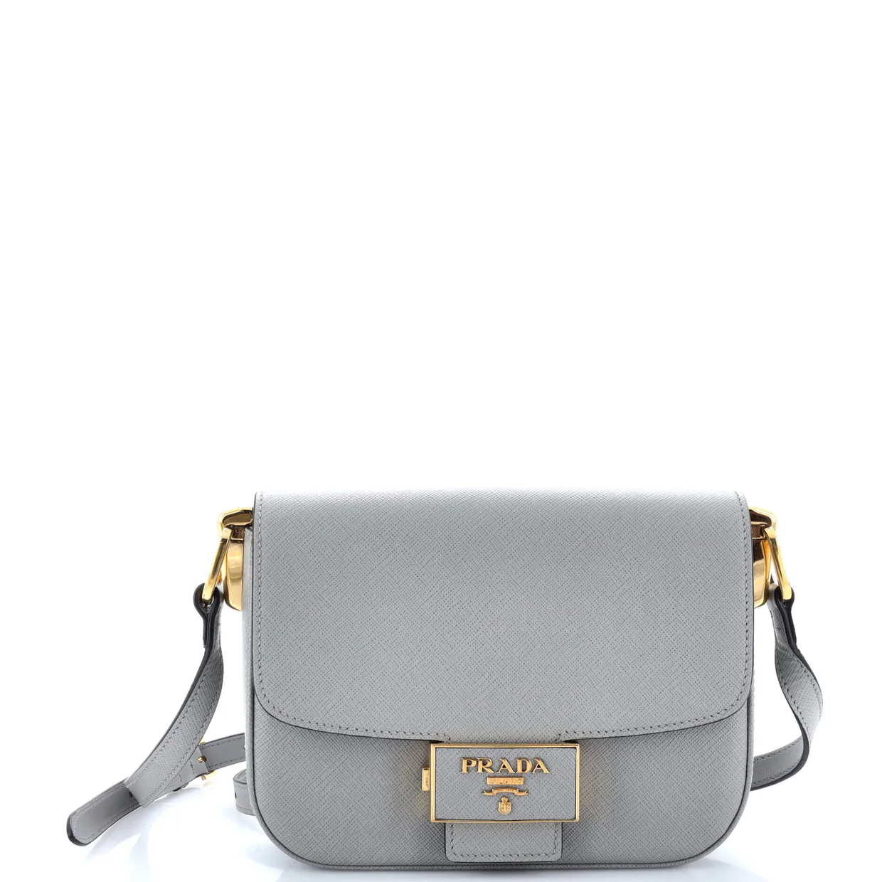 Embleme Flap Bag Saffiano Leather Small - Deep Luxury