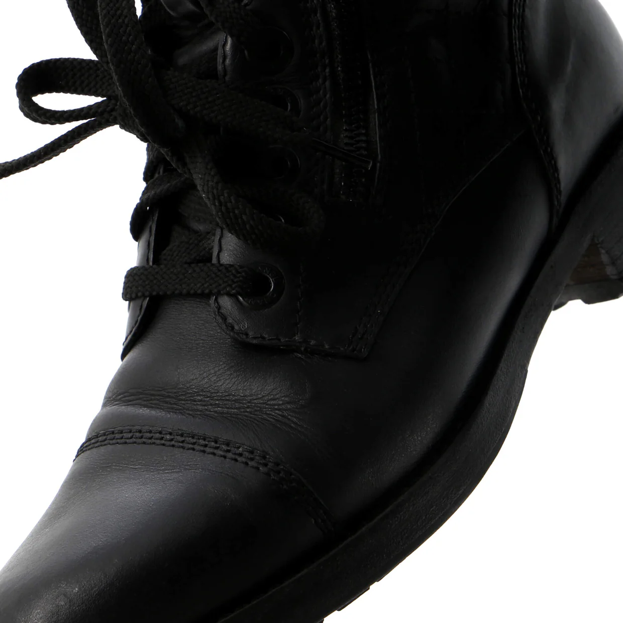 Women's CC Cap Toe Lace Up Ankle Boots Leather - Deep Luxury