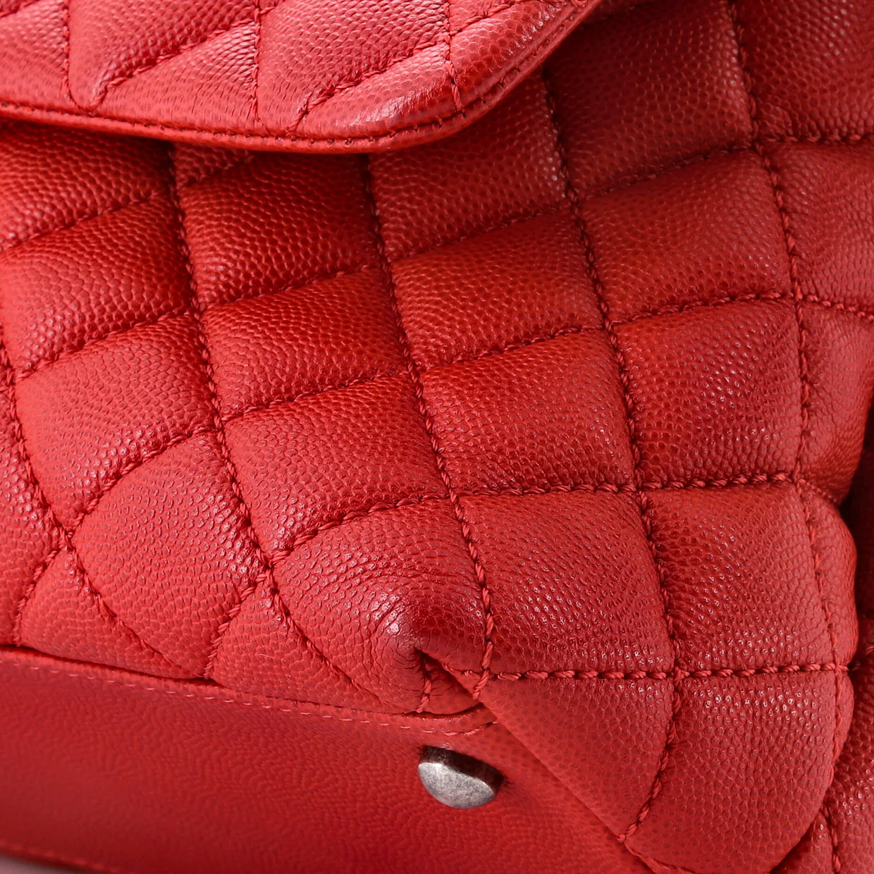 Coco Top Handle Bag Quilted Caviar Small - Deep Luxury