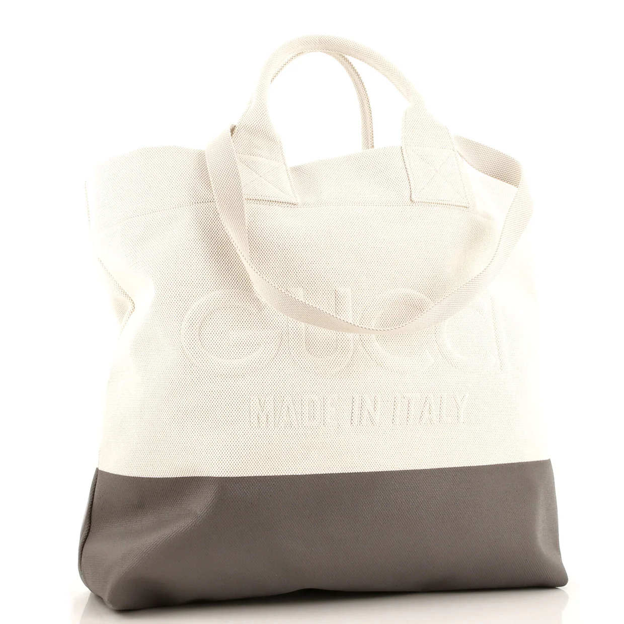 Logo Embossed Open Tote Canvas - Deep Luxury
