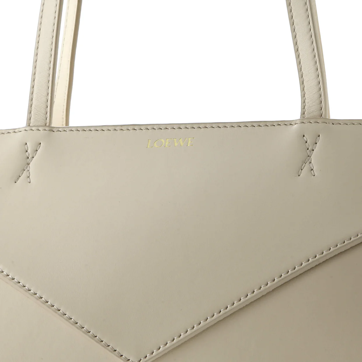 Cropped Puzzle Fold Tote Leather Mini - Deep Luxury