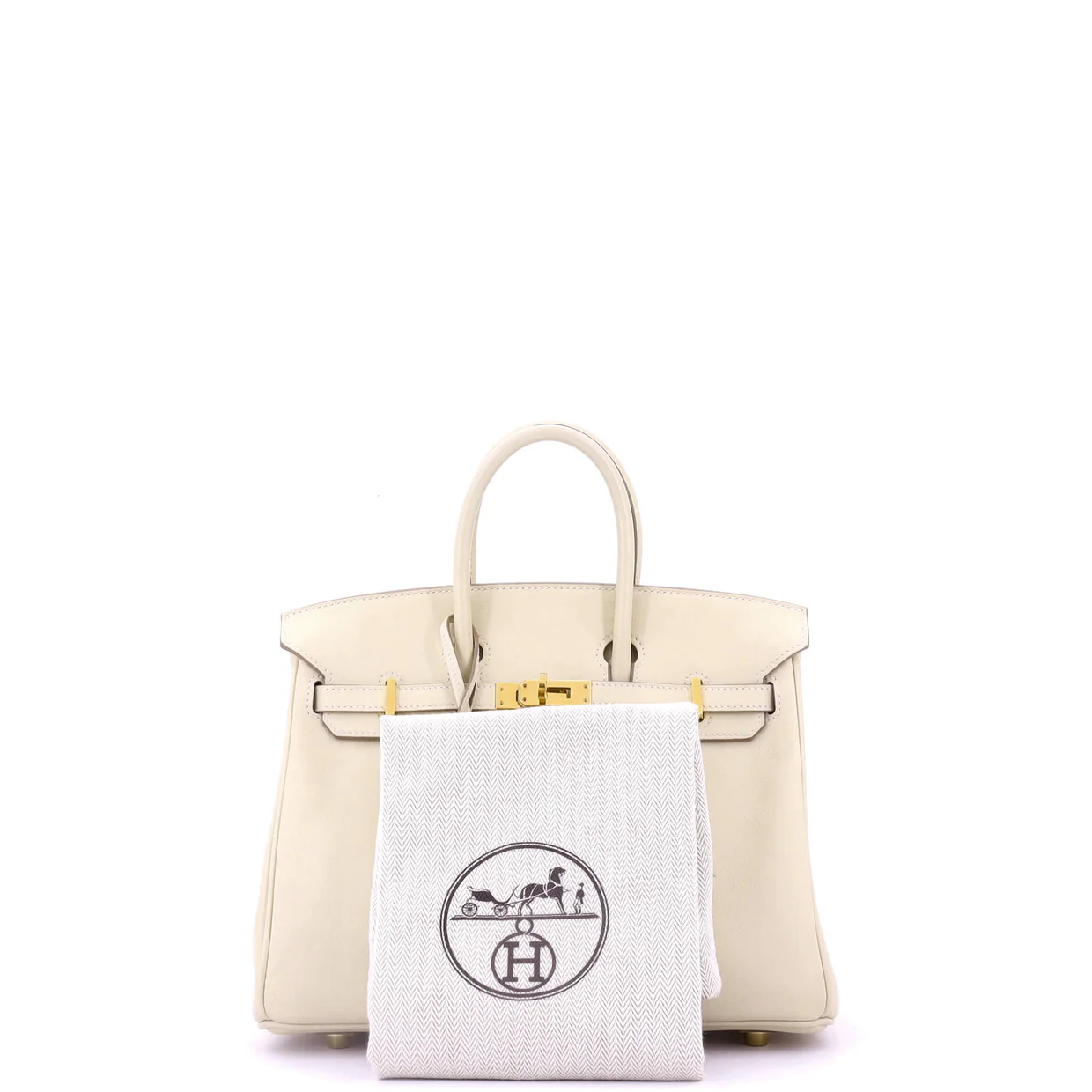 Birkin Handbag Light Swift with Gold Hardware 25 - Deep Luxury