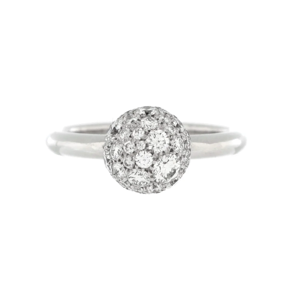 HardWear Ball Ring 18K White Gold and Diamonds 8mm - Deep Luxury