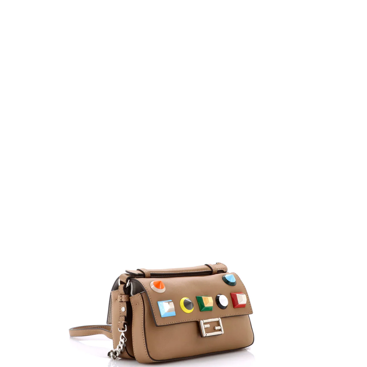 Double Baguette Studded Leather Micro - Deep Luxury