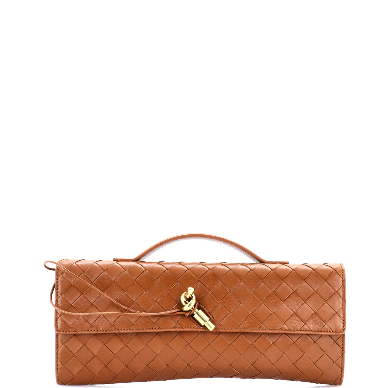 Andiamo Top Handle Clutch Intrecciato Nappa Long - Deep Luxury