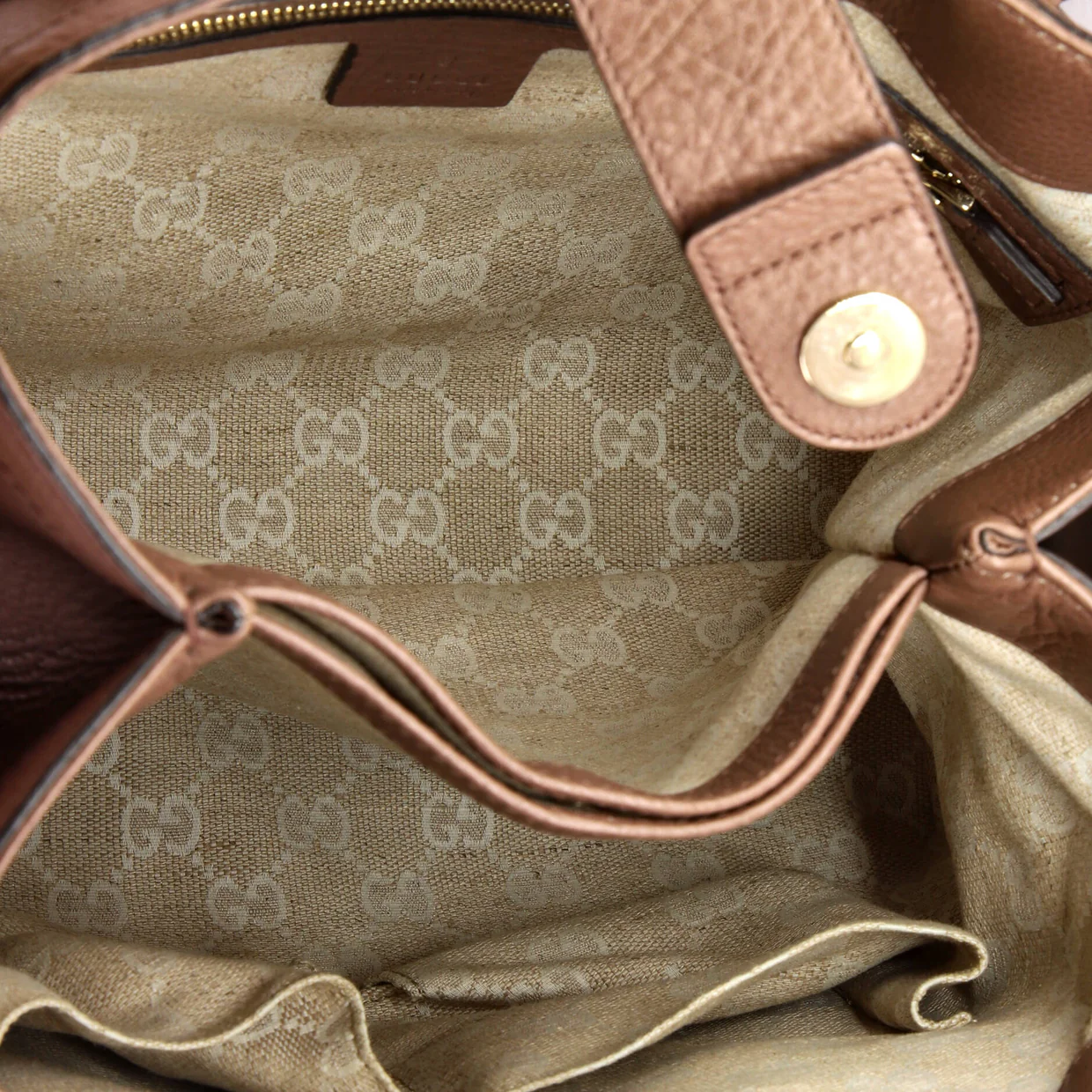 Bamboo Shopper Tote Leather Small - Deep Luxury