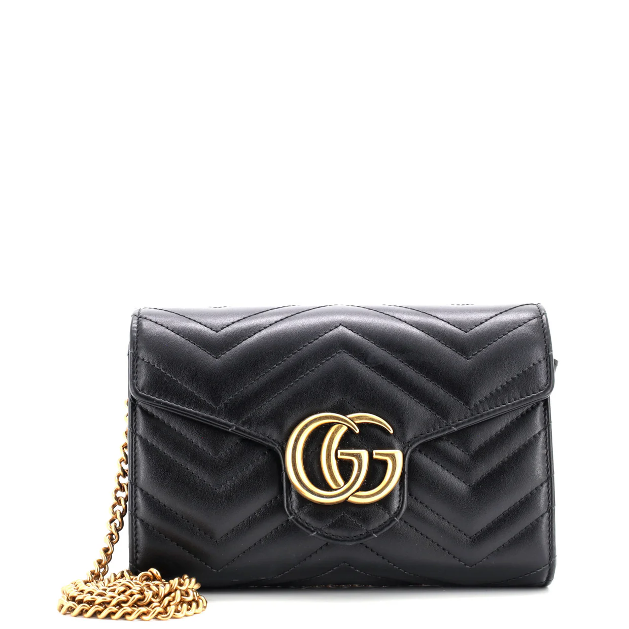GG Marmont Chain Wallet Matelasse Leather Mini - Deep Luxury