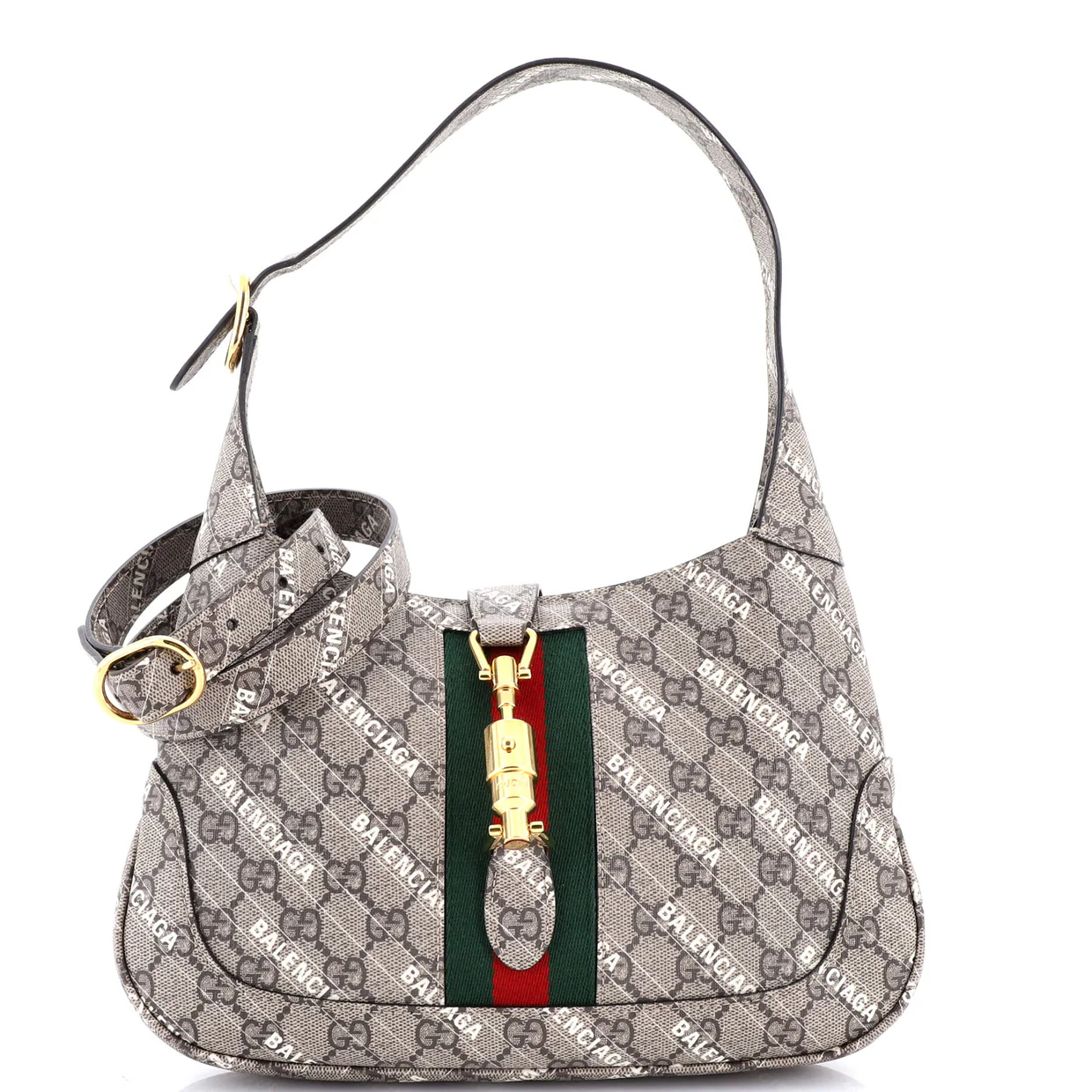 x Balenciaga The Hacker Project Jackie 1961 Hobo GG Coated Canvas Small - Deep Luxury