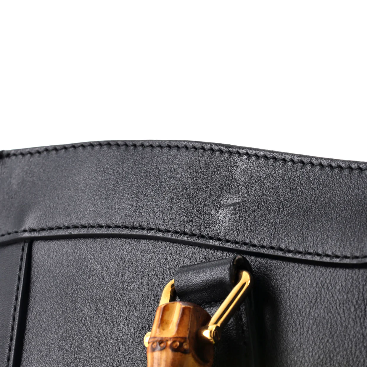 Diana NM Bamboo Handle Tote Leather Medium - Deep Luxury