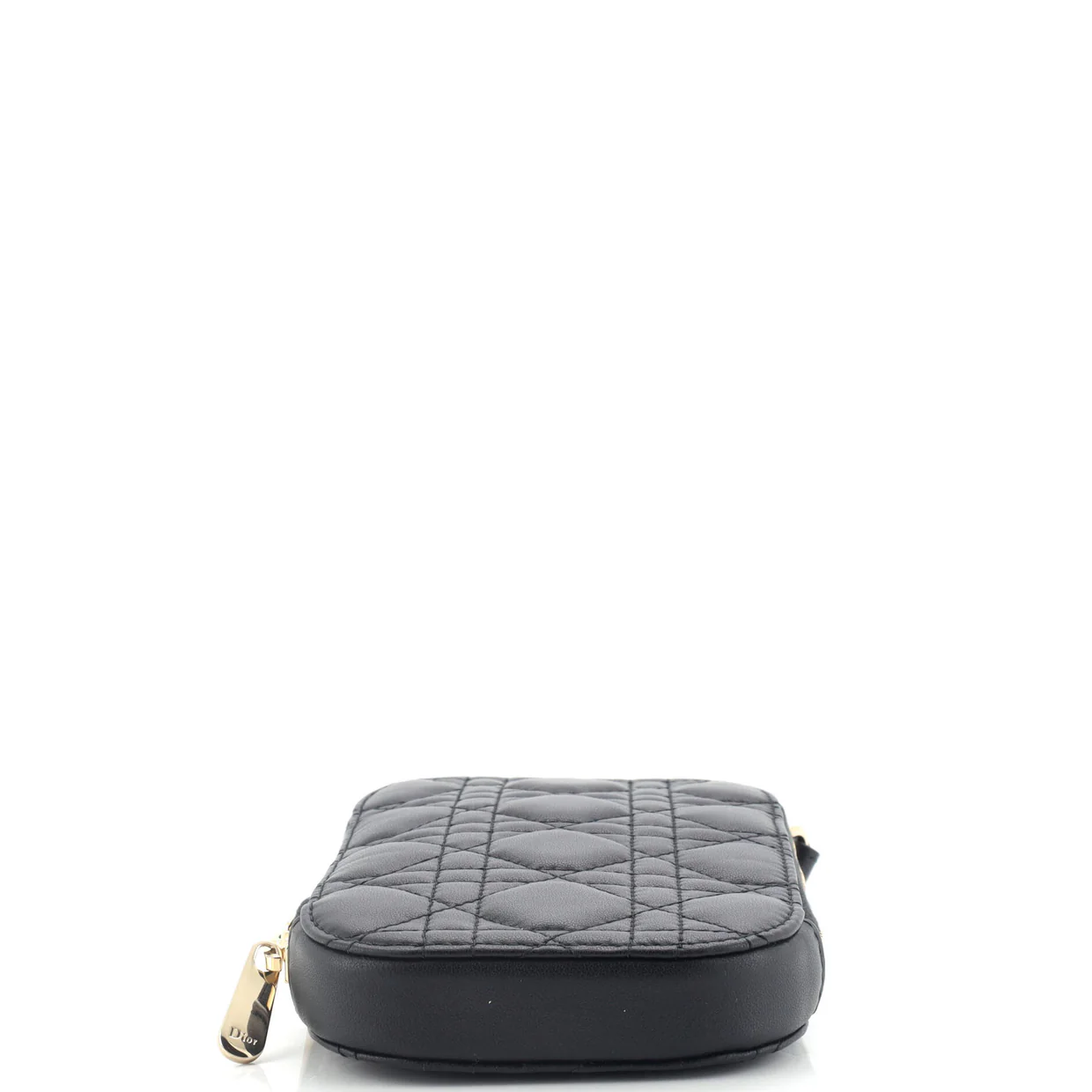 Lady Dior Phone Holder on Chain Cannage Quilt Lambskin - Deep Luxury