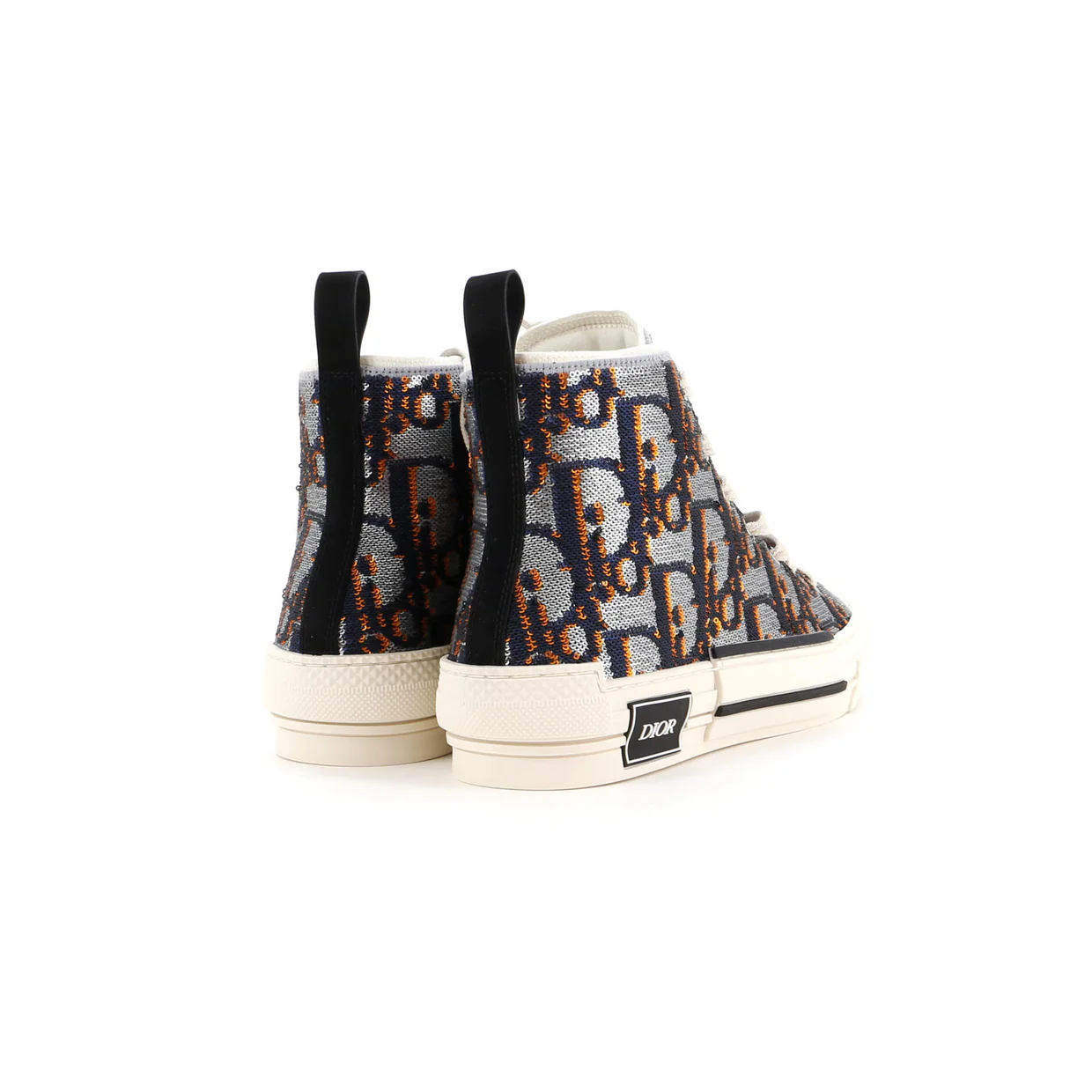Men's B23 High-Top Sneakers Sequin Embellished Oblique Canvas - Deep Luxury
