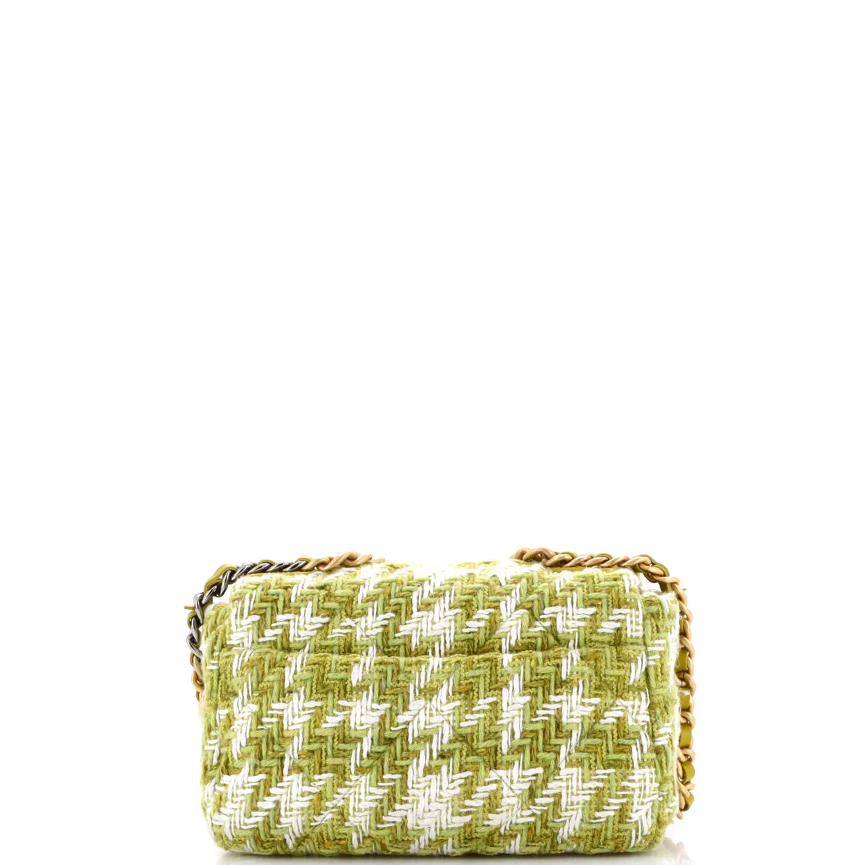 19 Flap Bag Quilted Tweed Medium - Deep Luxury