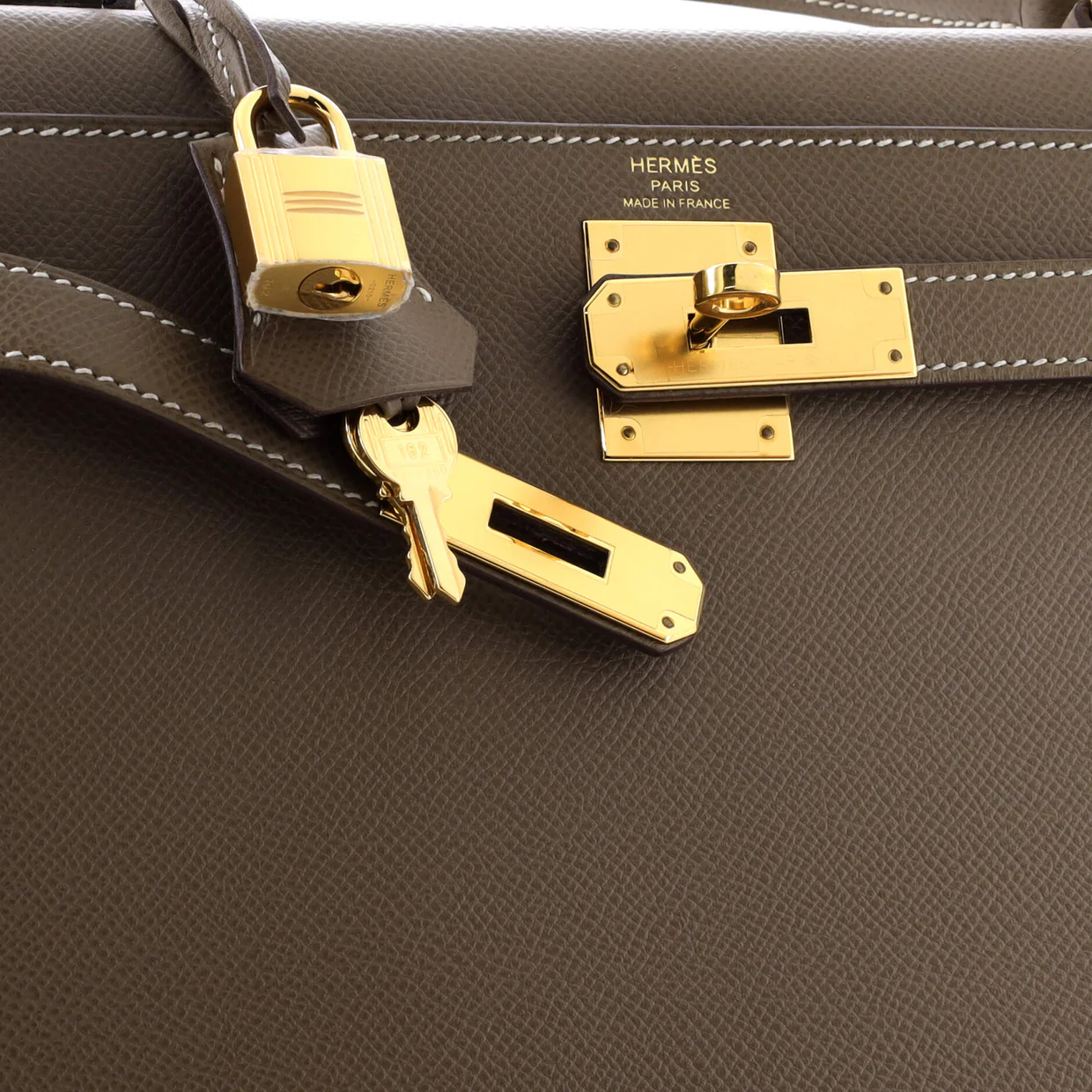 Kelly Handbag Grey Epsom with Gold Hardware 28 - Deep Luxury