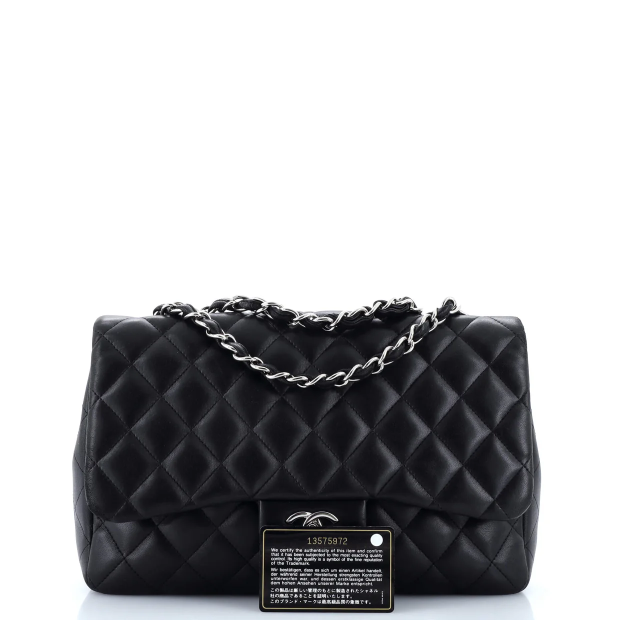 Classic Single Flap Bag Quilted Lambskin Jumbo - Deep Luxury