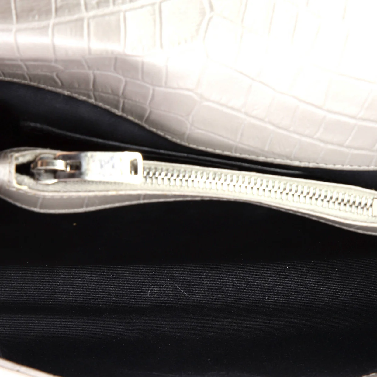 Classic Monogram College Bag Crocodile Embossed Leather Medium - Deep Luxury