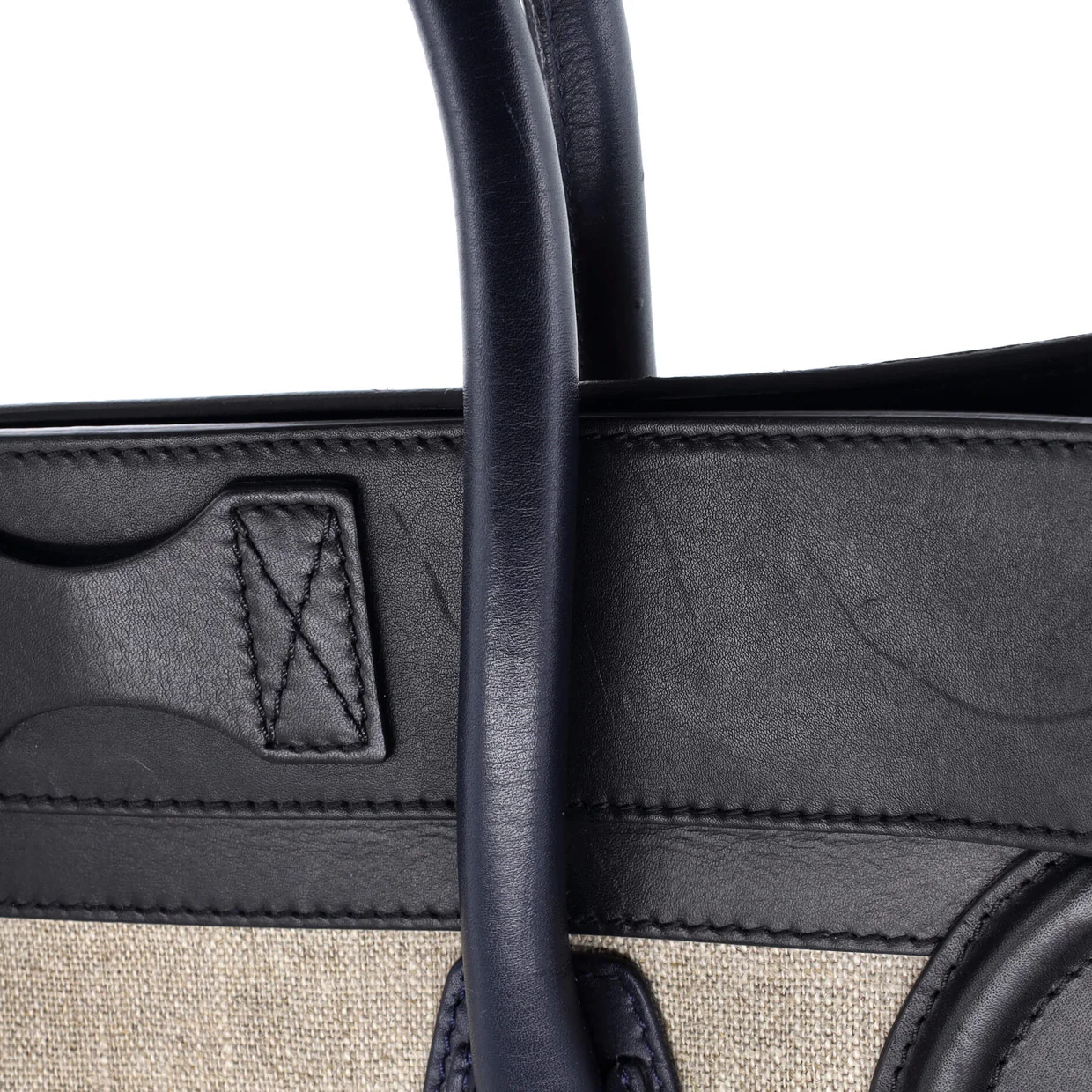 Luggage Bag Canvas and Leather Mini - Deep Luxury