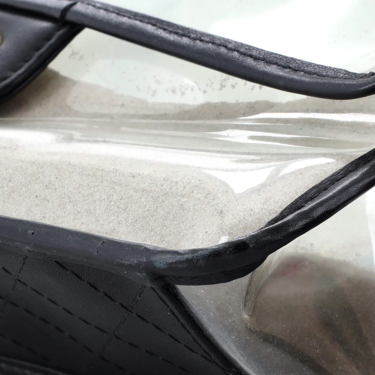 Sand By The Sea Flap Bag PVC with Lambskin Medium - Deep Luxury