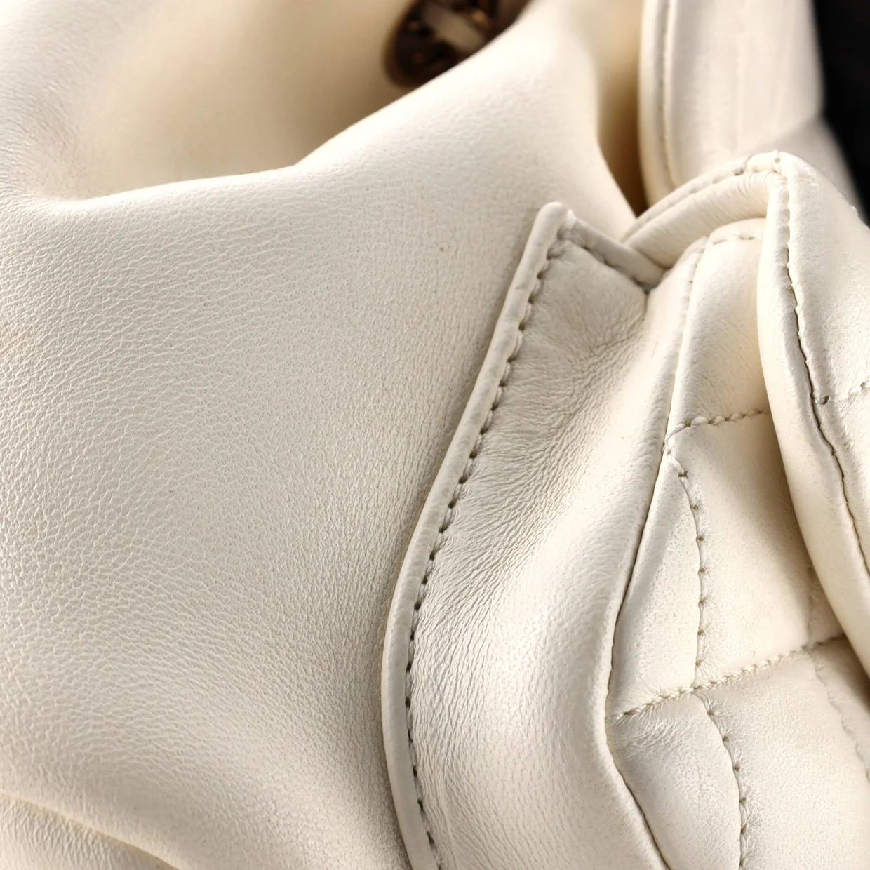 Duma Drawstring Backpack Quilted Leather Small - Deep Luxury