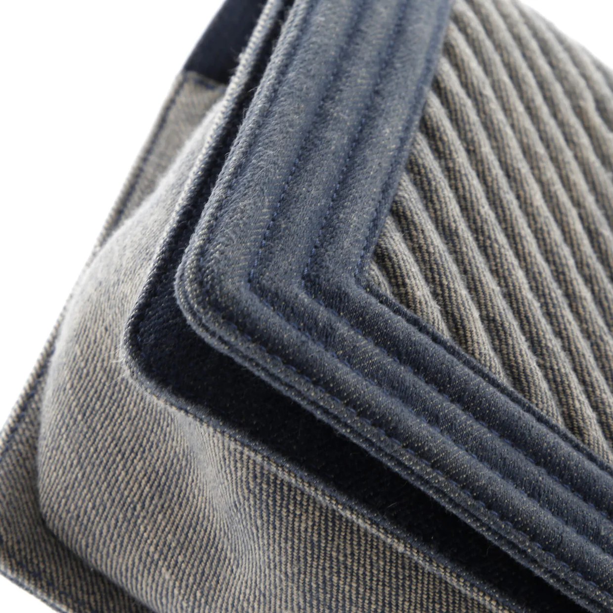 Boy Flap Bag Chevron Denim Old Medium - Deep Luxury