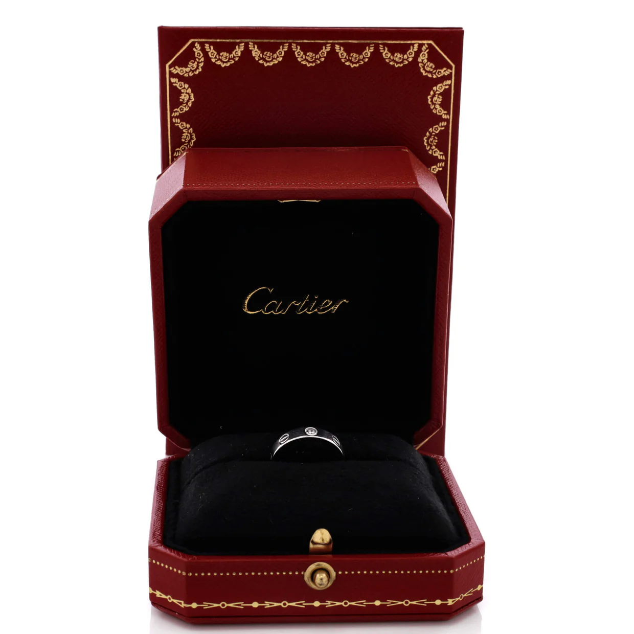 Love Wedding Band 1 Diamond Ring 18K White Gold with Diamond - Deep Luxury