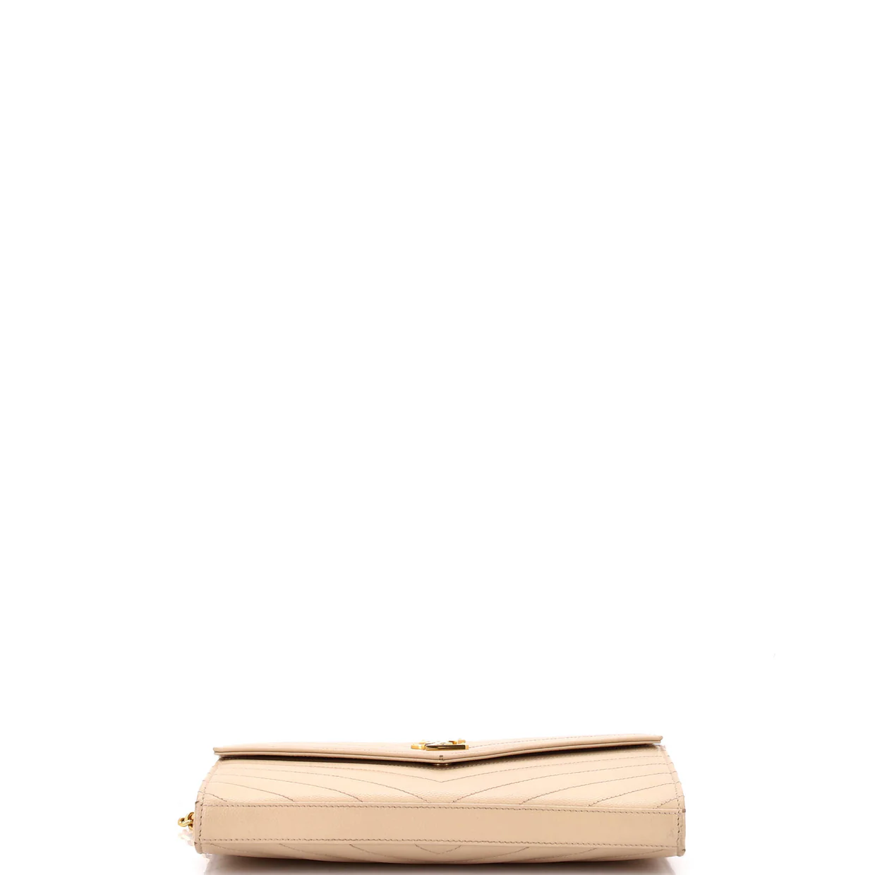 Classic Monogram Wallet on Chain Matelasse Chevron Leather Medium - Deep Luxury