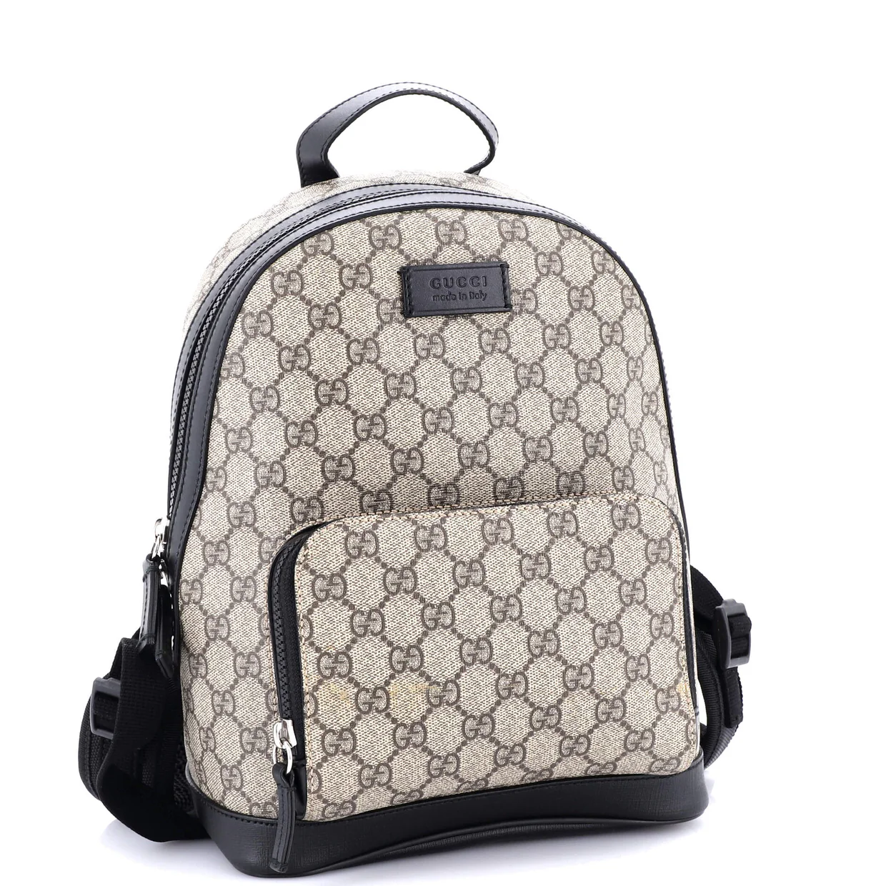 Zip Pocket Backpack GG Coated Canvas Small - Deep Luxury