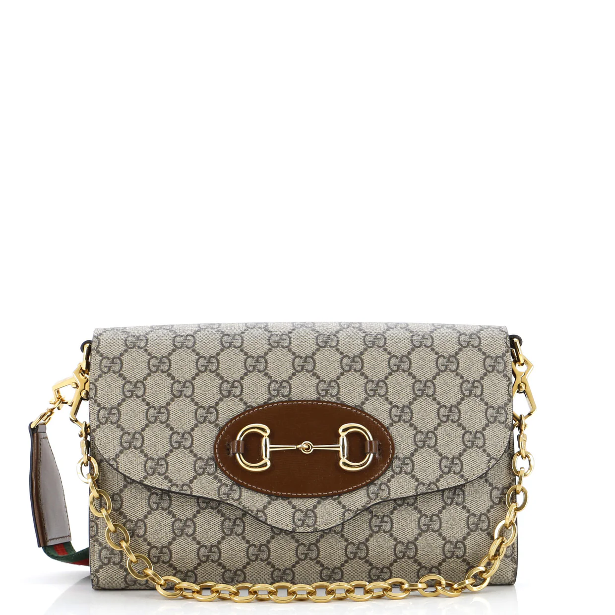 Horsebit 1955 Curved Flap Shoulder Bag GG Coated Canvas Small - Deep Luxury