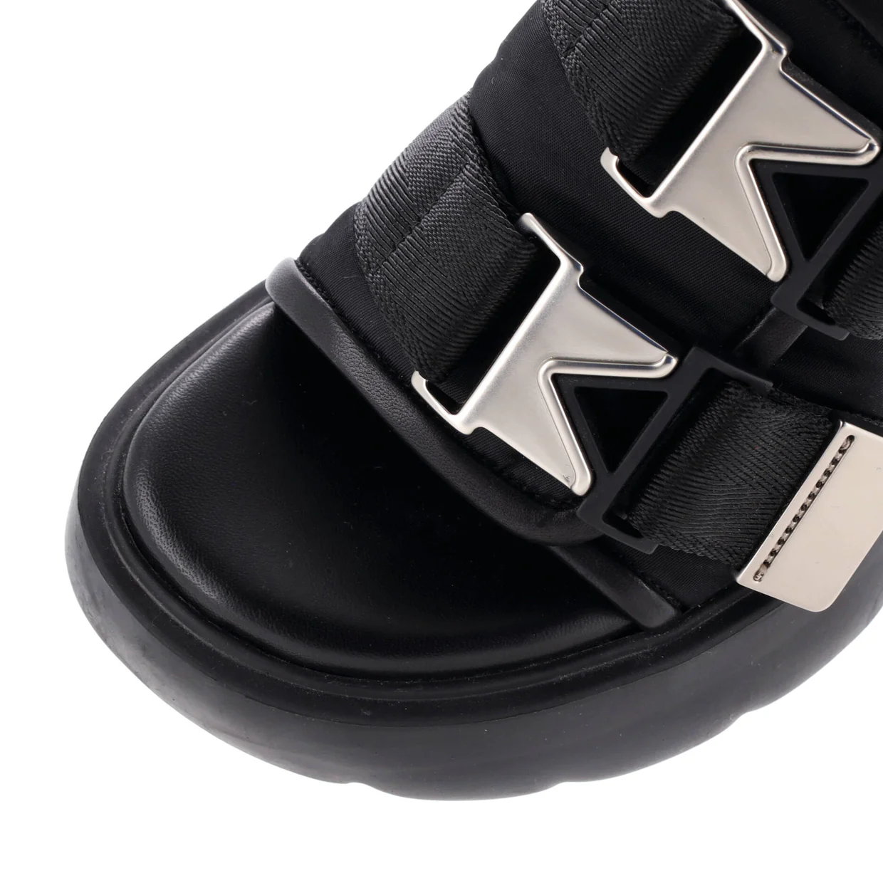 Women's Flash Bomber Slide Sandal Nylon with Leather - Deep Luxury