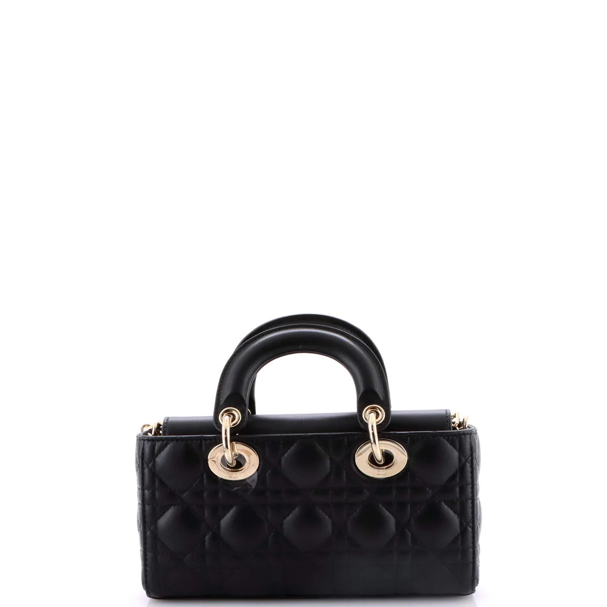 Lady D-Joy Bag Cannage Quilt Lambskin Small - Deep Luxury